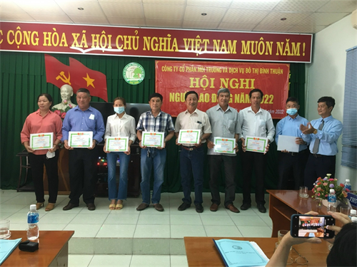 Công ty CP Môi trường và DV Đô thị Bình Thuận tổ chức Hội nghị Đại biểu người lao động năm 2022